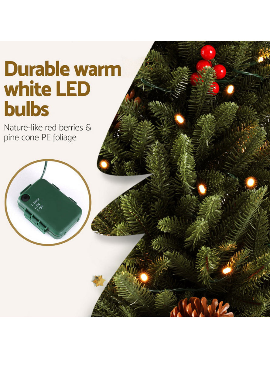 Jingle Jollys Mini Prelit Christmas Tree with Decorations 90cm - Information Image 2