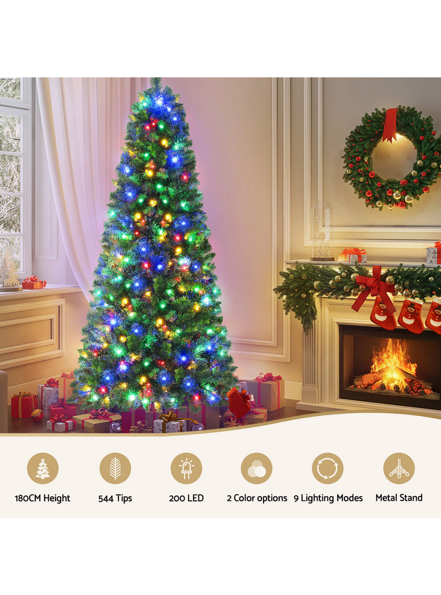 Jingle Jollys Multicolour Prelit Christmas Tree 180cm - Information Image 1