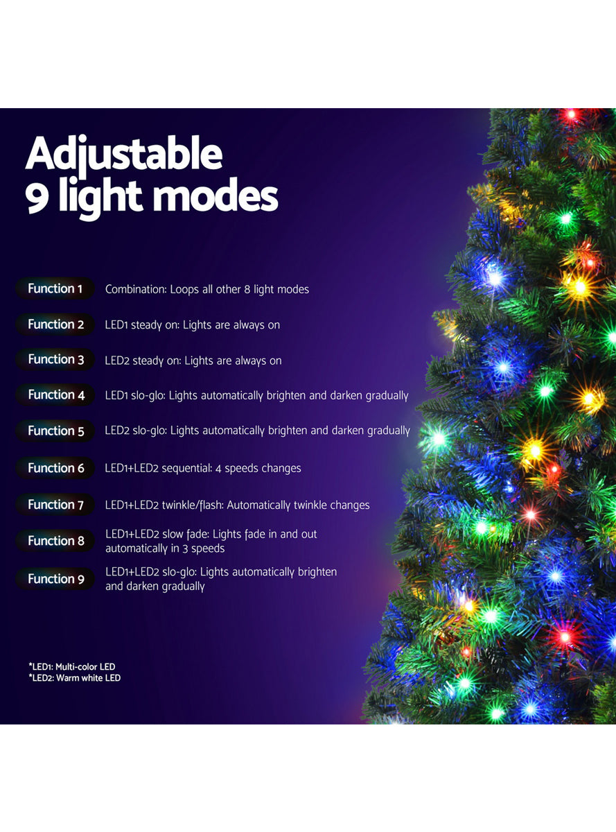 Jingle Jollys Multicolour Prelit Christmas Tree 180cm - Information Image 2