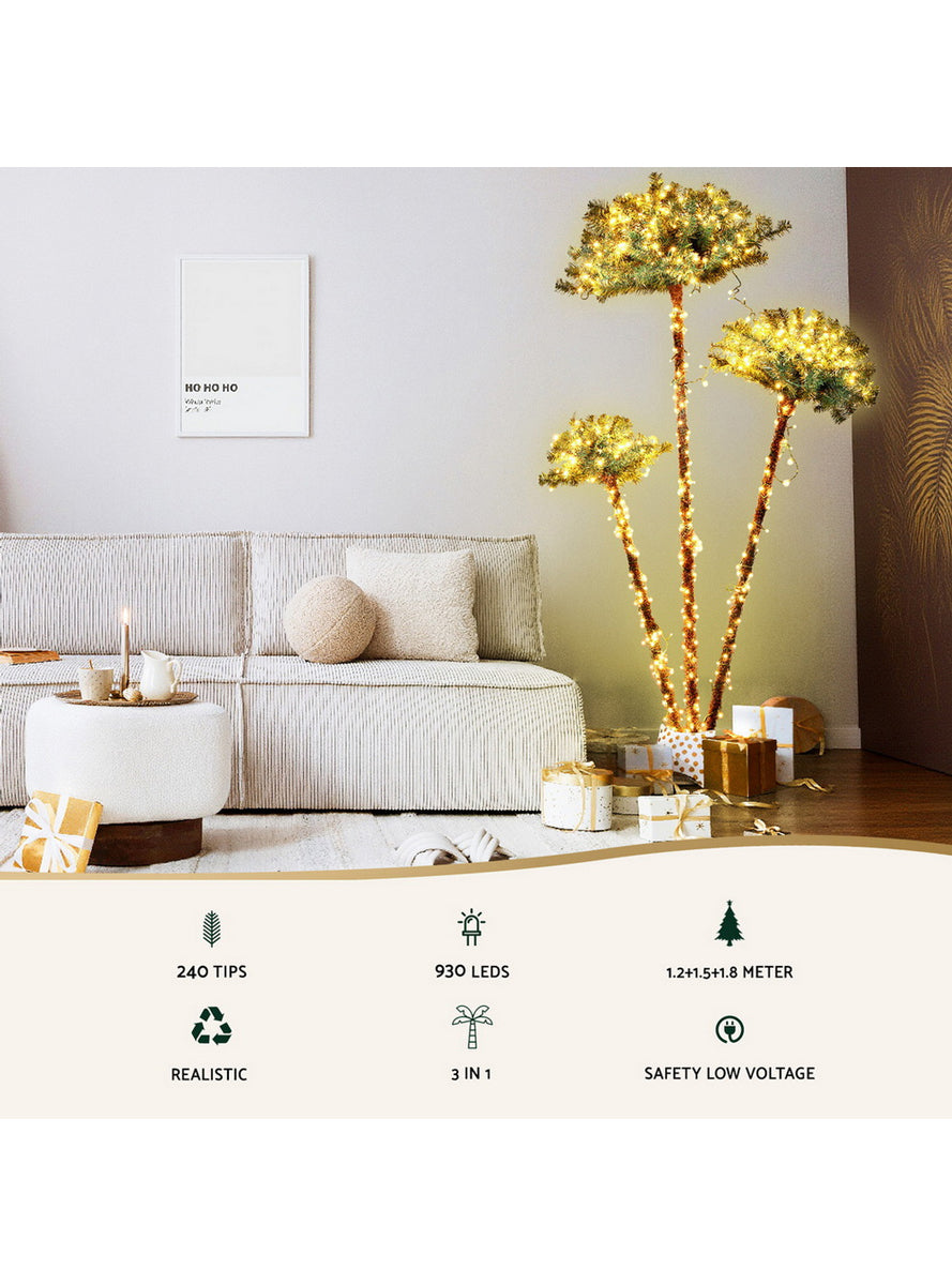 Jingle Jollys Palm Tree Light Up Christmas Decoration - Information Image 1