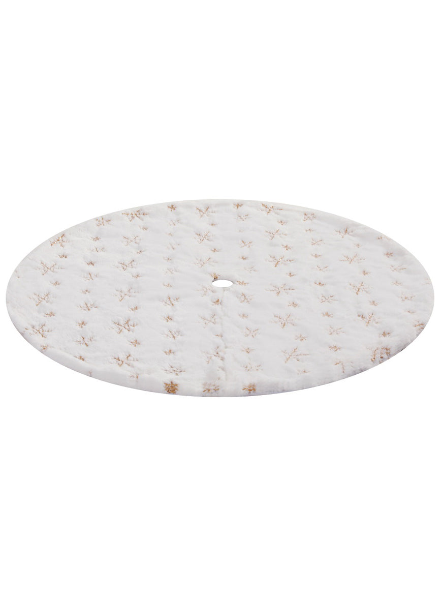 Jingle Jollys White Snowflake Print 90cm Tree Skirt - Flat Image