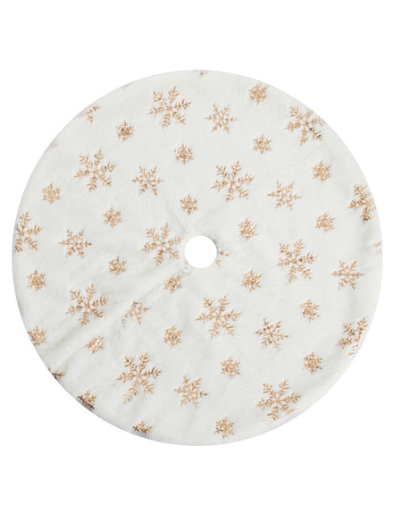 Jingle Jollys White Snowflake Print 90cm Tree Skirt - Main Image
