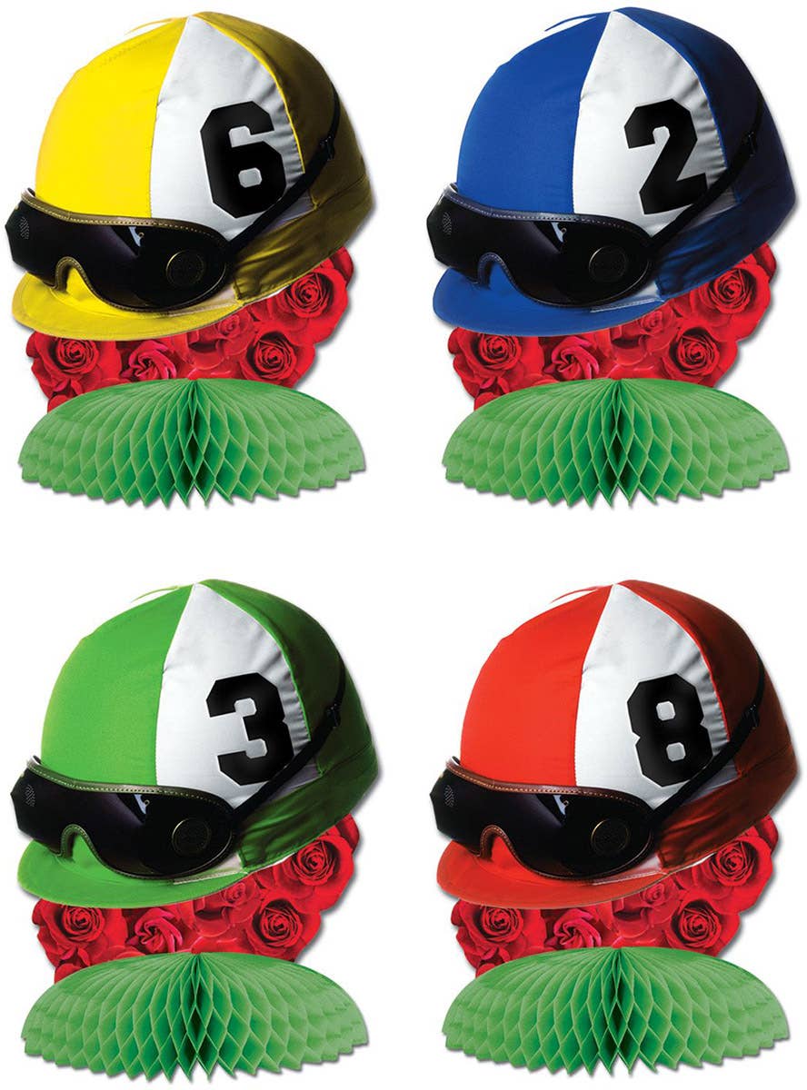 Image of Jockey Helmets Table Centrepiece Decorations