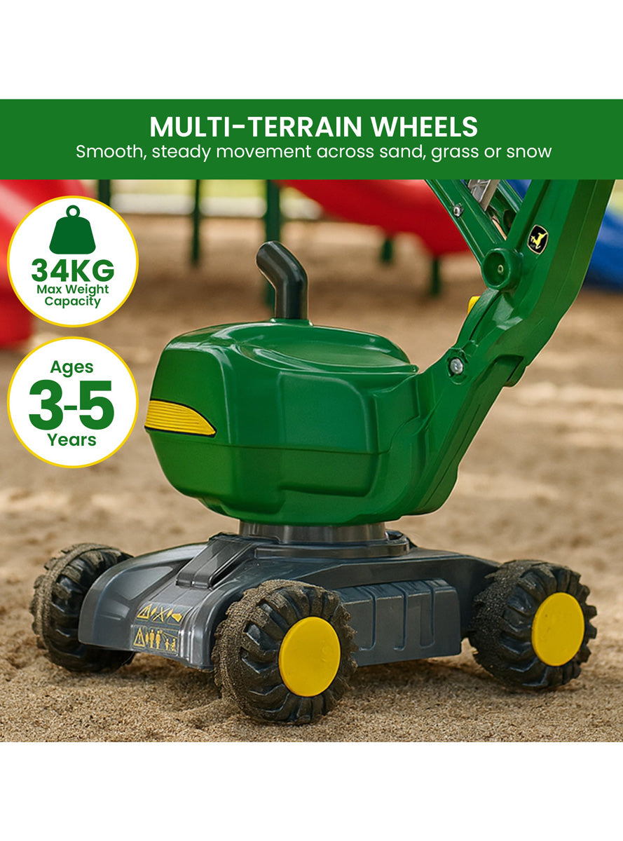 John Deere Green Ride On Excavator Digger - Info Image 4