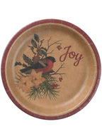 Image of Christmas Joy Brown 23cm Round Paper Plates