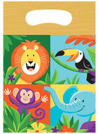 Image Of Jungle Safari 8 Pack Plastic Loot Bags