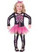 Image of Fancy Bones Toddler Girls Skeleton Halloween Costume - Main Image