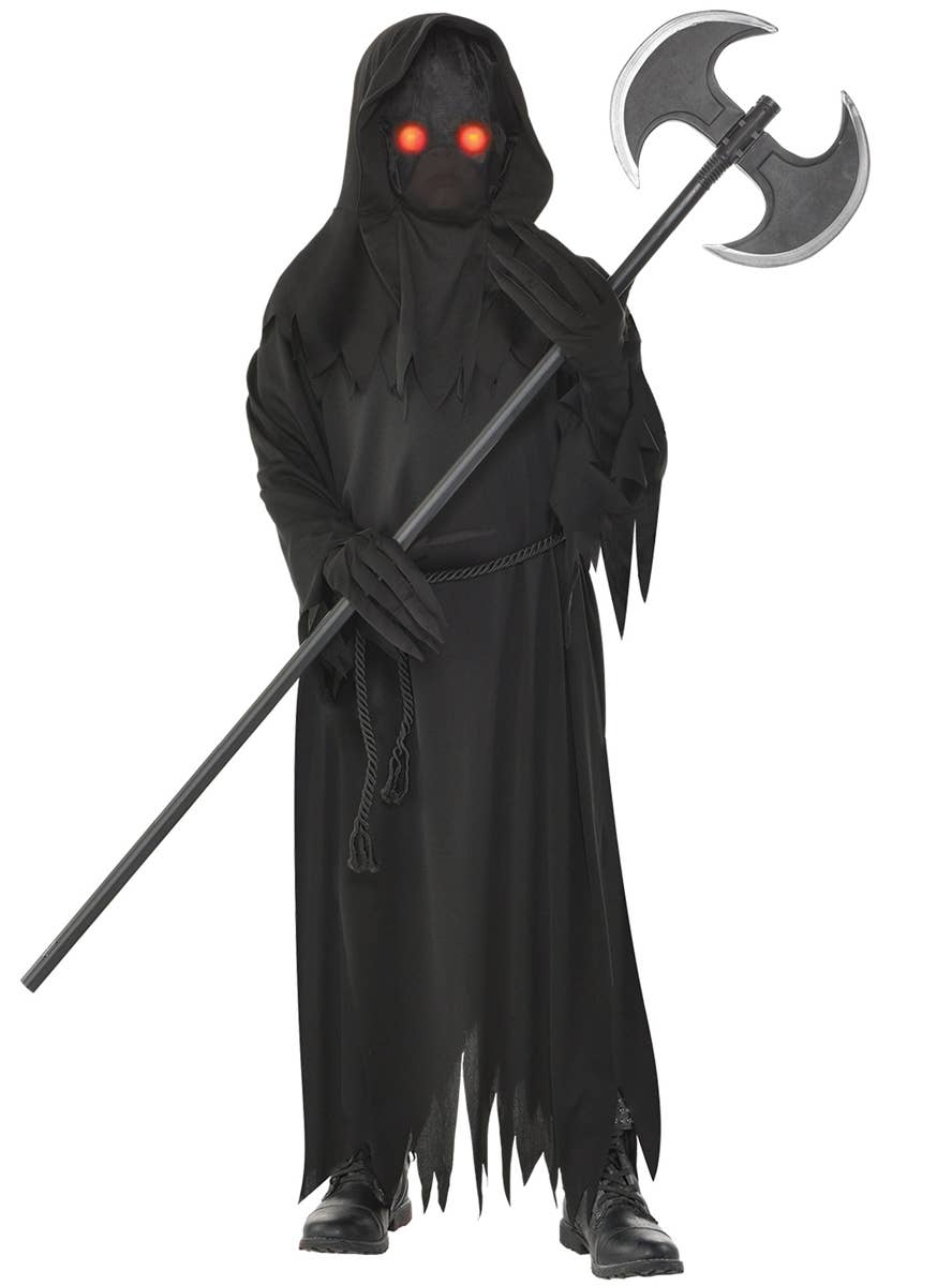 Image of Glaring Grim Reaper Teen Boys Halloween Costume 