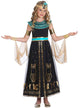 Girls Black Gold and Green Egyptian Queen Cleopatra Costume - Main Image