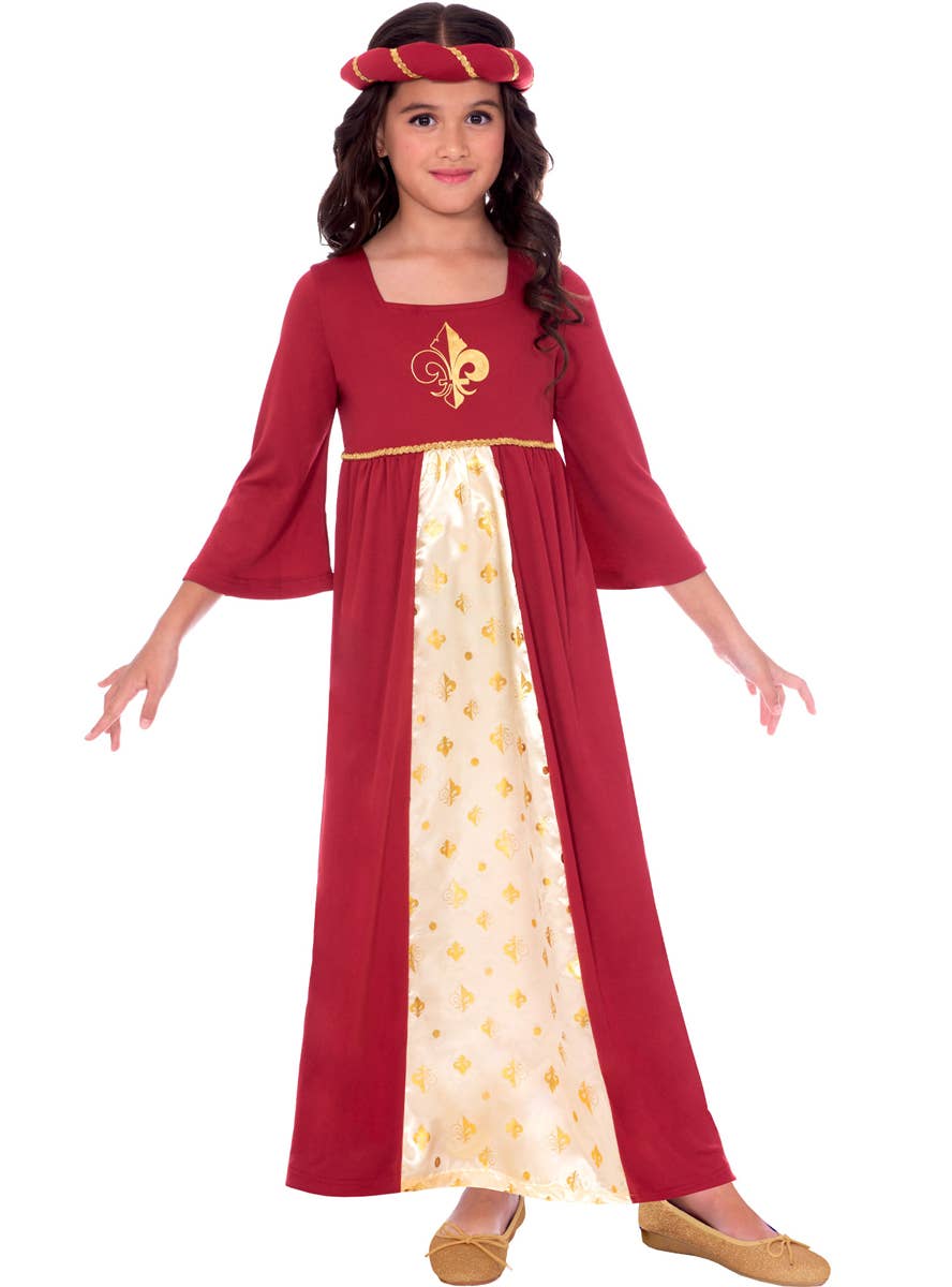 Girls Red Medieval Princess Costume Dress | Heaven Costumes Girls Red Medieval Princess Costume Dress | Heaven Costumes