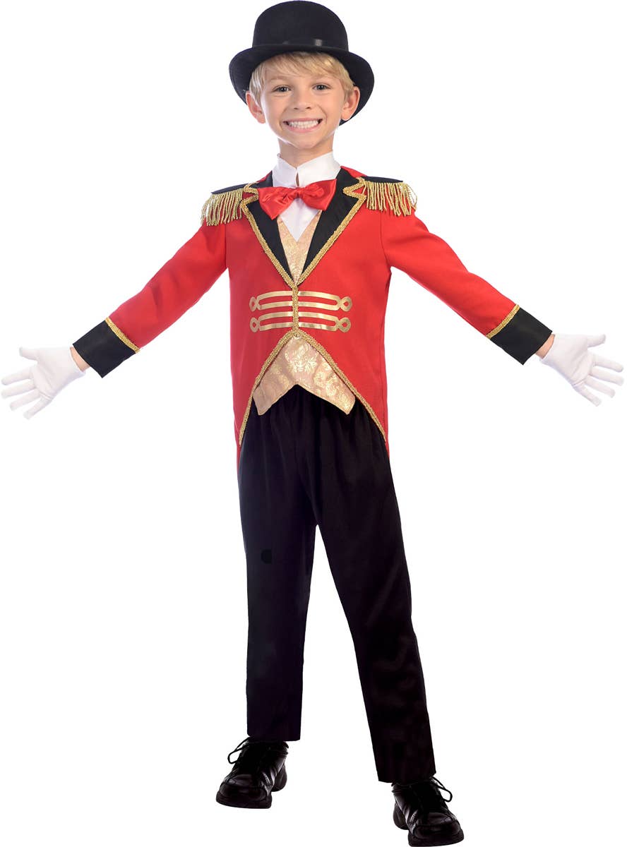 Boys Red Circus Ring Master Costume