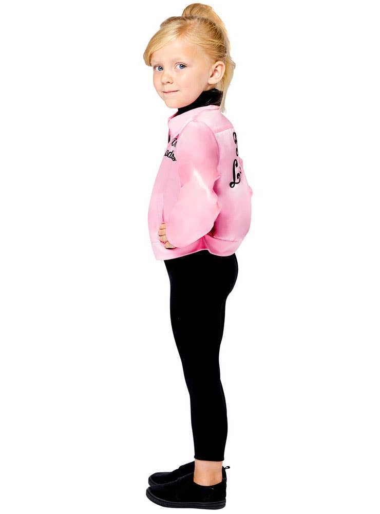 Pink Ladies Girls Officially Licensed Grease Costume - Side Image