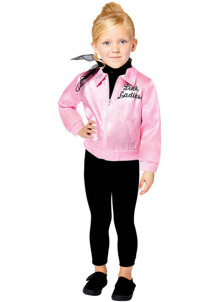 Girls Officially Licensed Pink Ladies Grease Costume Jacket - Main Image