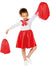 Girls Red and White Rydell High Cheerleader Costume Main Image