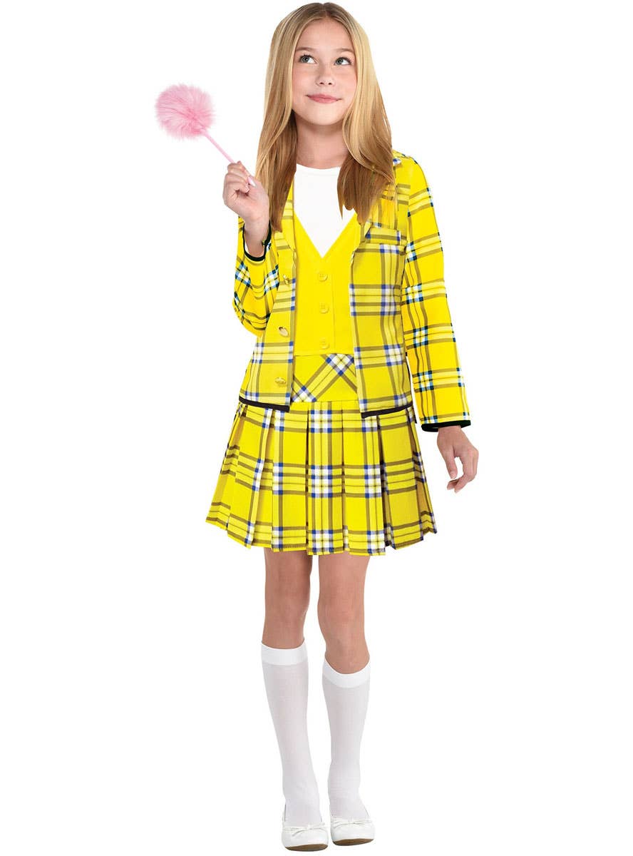 Girls Cher Clueless Costume Yellow Tartan Cluess Costume for Girls — free download