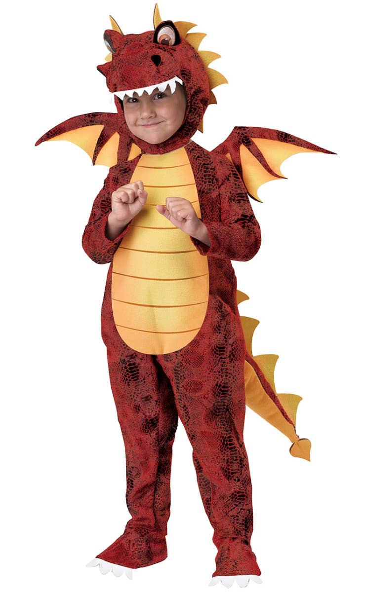 Image of Fire Breathing Red Dragon Toddler Boys Costume