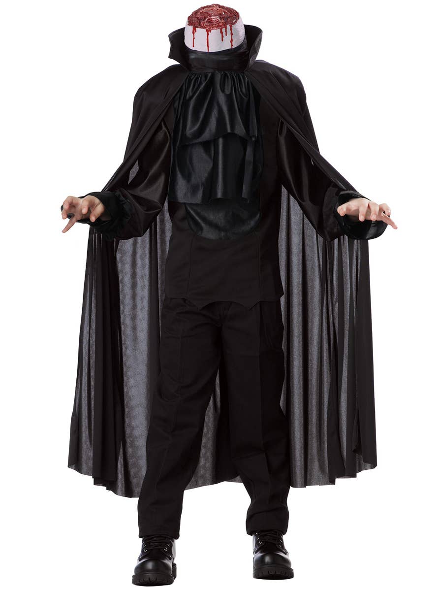 Boy's Headless Horseman Black Halloween Costume Front