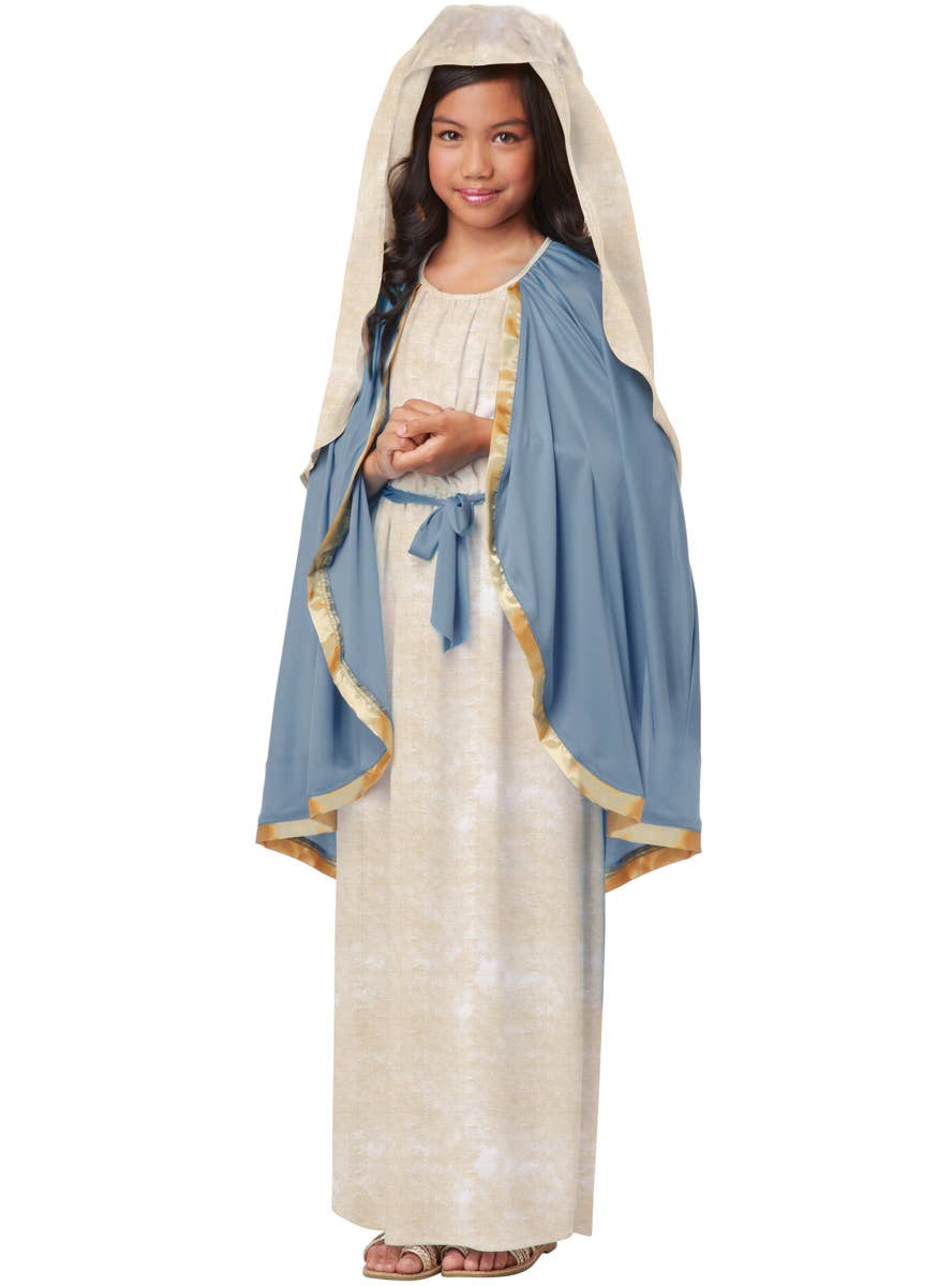 Girl's Virgin Mary Nativity Costume Front View