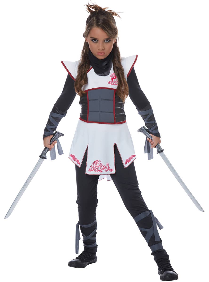 Fearless Ninja Warrior Girls Fancy Dress Halloween and Bookweek Costume Alt Image