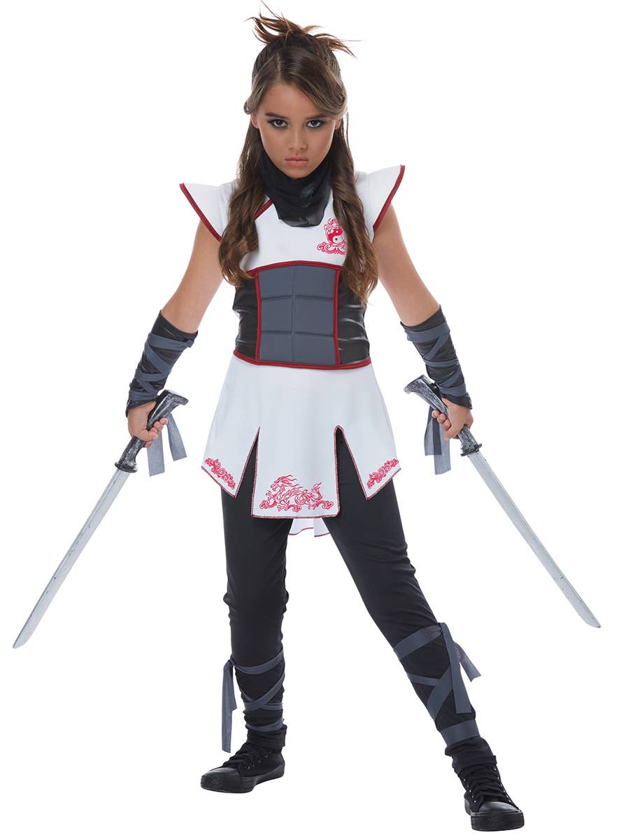 Fearless Ninja Warrior Girls Fancy Dress Halloween and Bookweek Costume