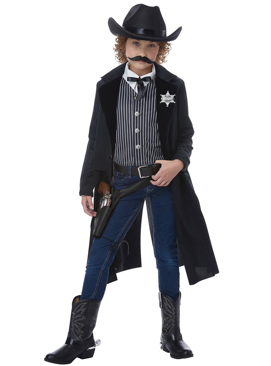 Kids Wild West Cowboy Sheriff Fancy Dress Costume Alt Girl Image 2 