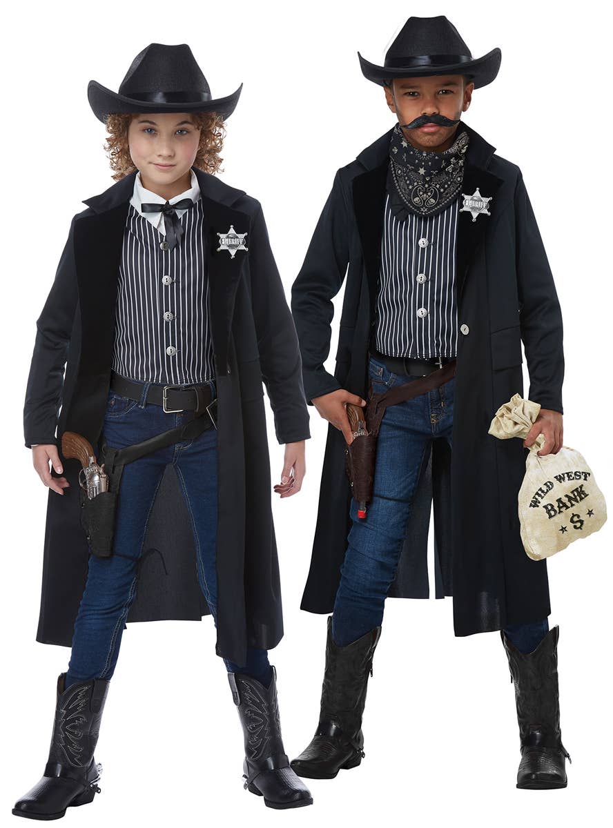 Kids Wild West Cowboy Sheriff Fancy Dress Costume Main Image