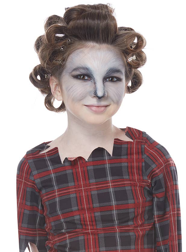 California Costumes Girls Grey Werewolf Halloween Costume Makeup 3 Image