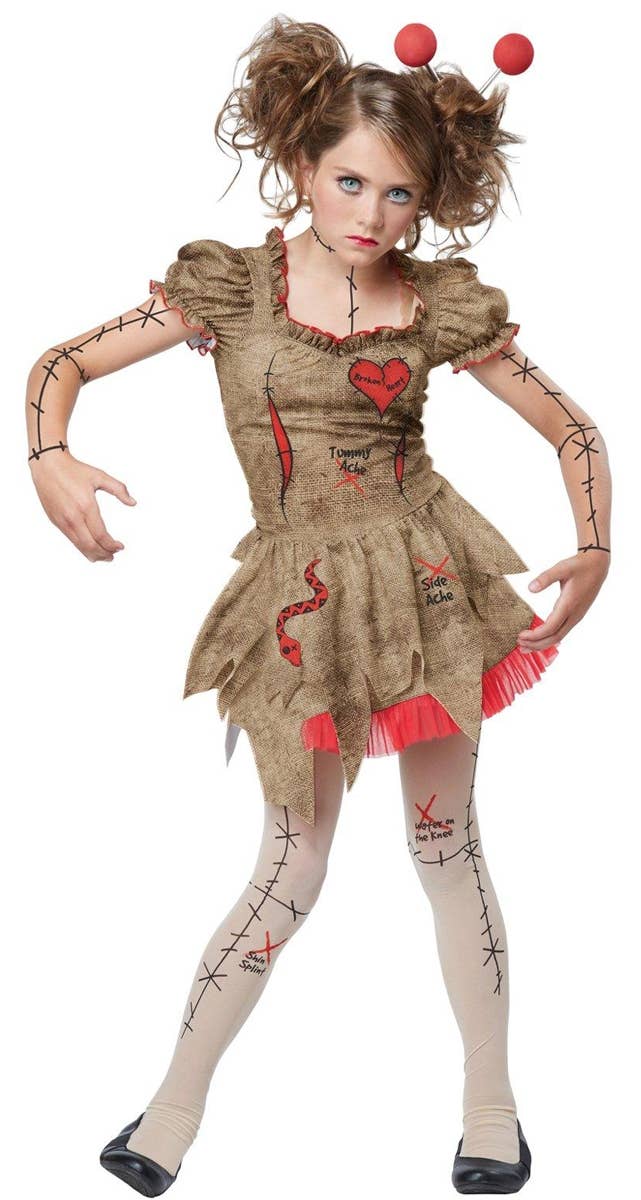Teen Girls Voodoo Doll Halloween Fancy Dress Costume Main Image