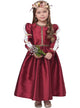 Red Renaissance Princess Toddler Costume for Girls - Front Image