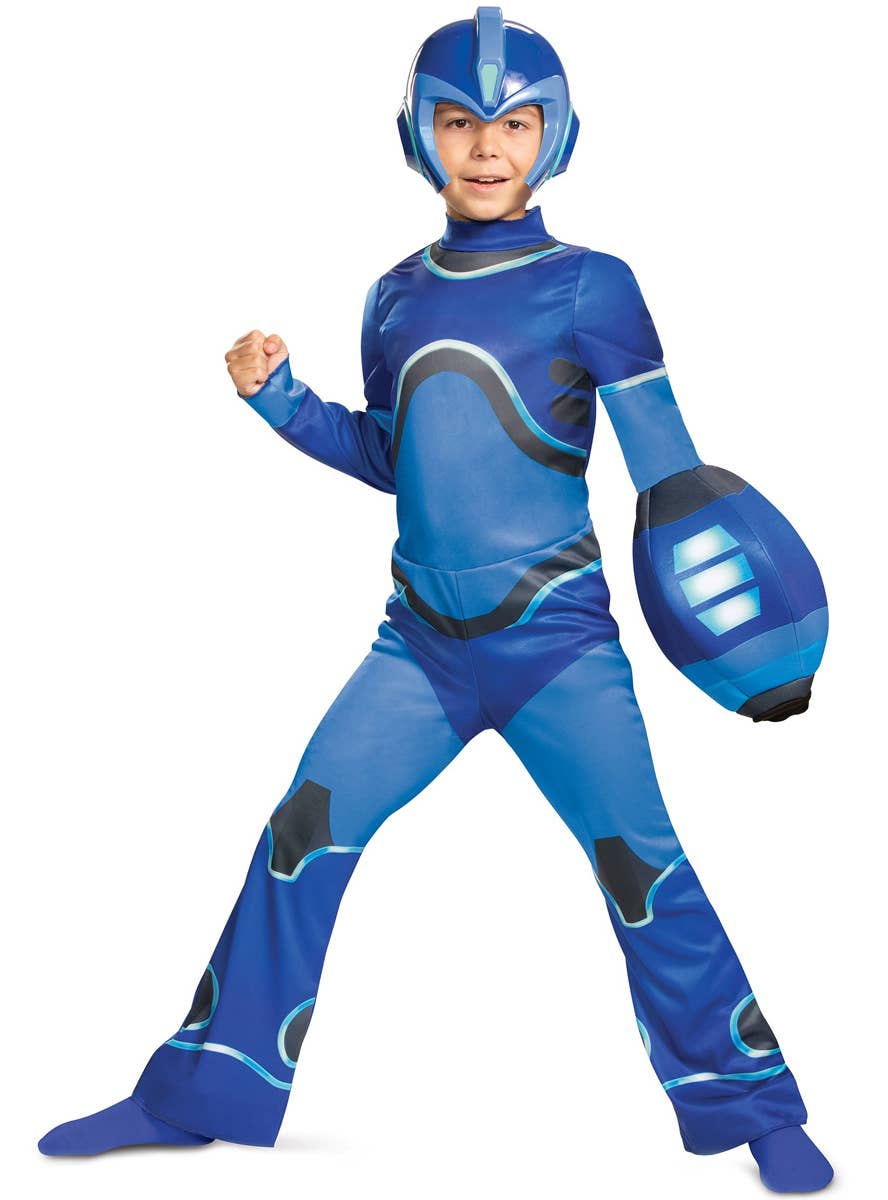 Boys Mega Man Costume Classic Blue Mega Man Costume for Kids
