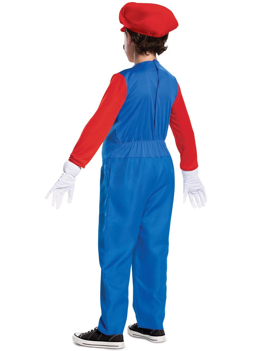 Super Mario Deluxe Boys Costume - Back Image