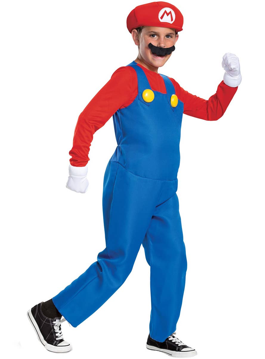 Super Mario Deluxe Boys Costume - Front Image