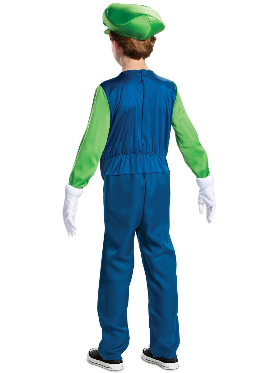 Luigi Deluxe Boys Costume - Back Image