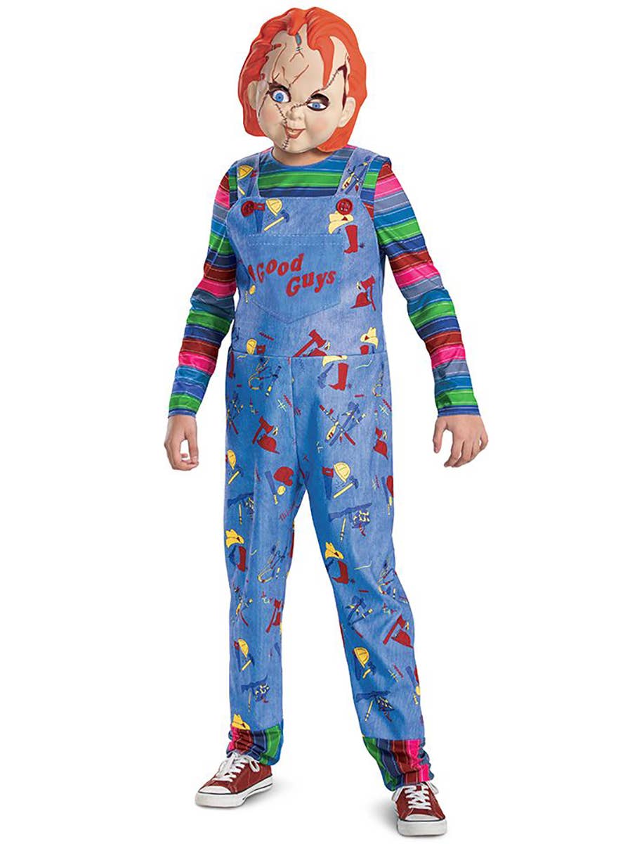 Deluxe Chucky Doll Kid's Child's Play Halloween Costume - Front Image