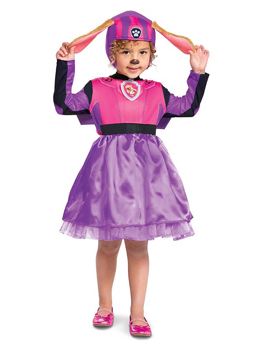 Girl's Deluxe Skye Paw Patrol Toddler Costume - Front Image