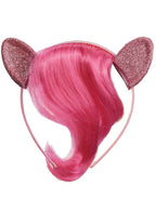 Pink Pinkie Pie Ears on Headband with Fringe