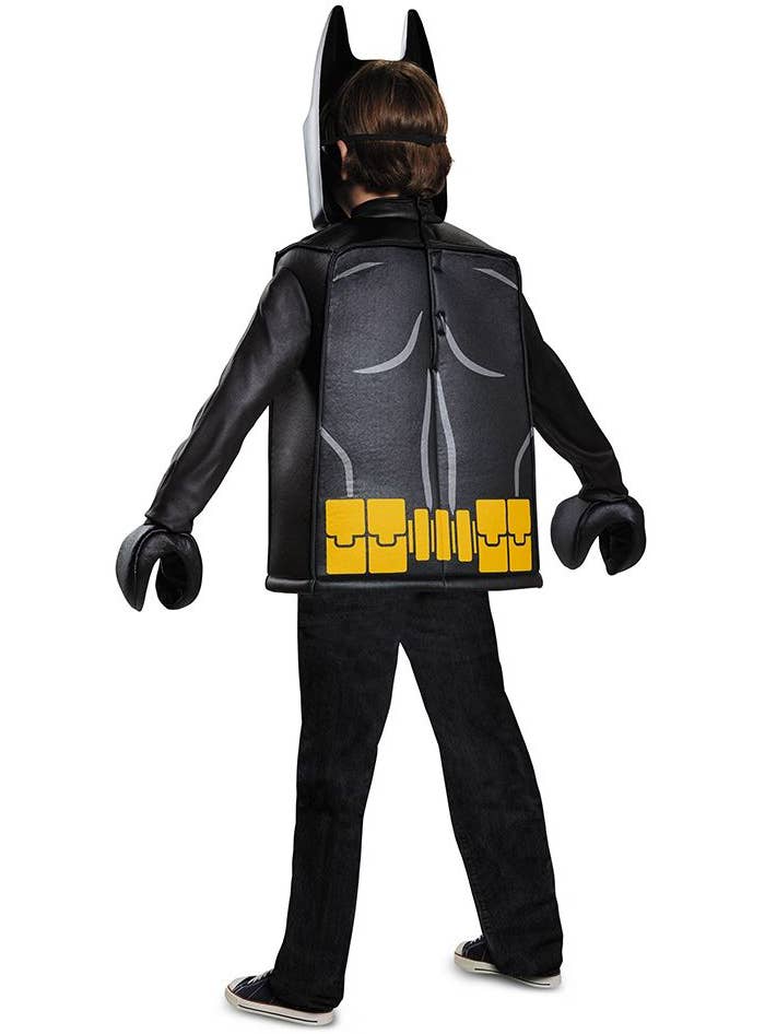 Classic Black Lego Movie Batman Boy's Costume - Alt Back Image
