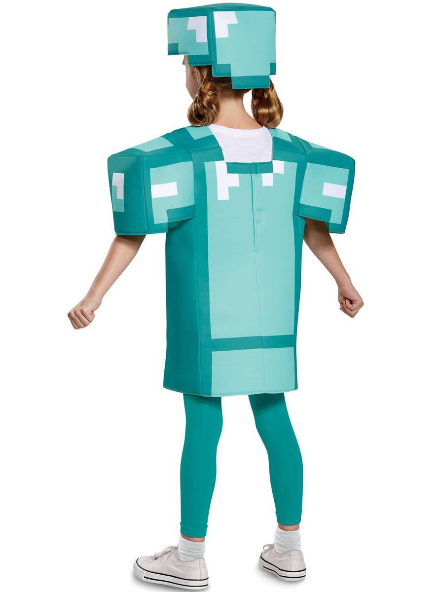 Kids Classic Minecraft Armour Costume - Back Image