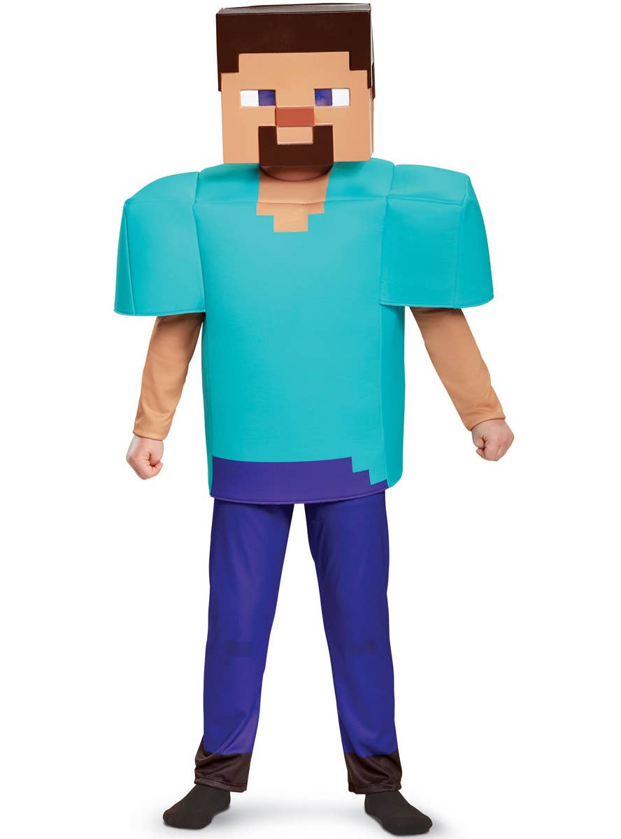Boys Deluxe Minecraft Steve Costume - Main Image