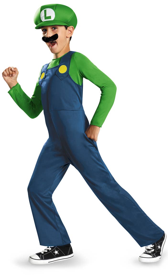 Luigi Super Mario Kids Video Game Costume Main Image