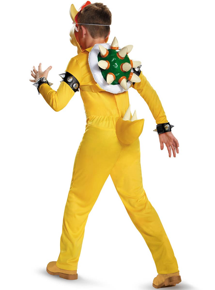 Bowser Kids Super Mario Costume - Back Image