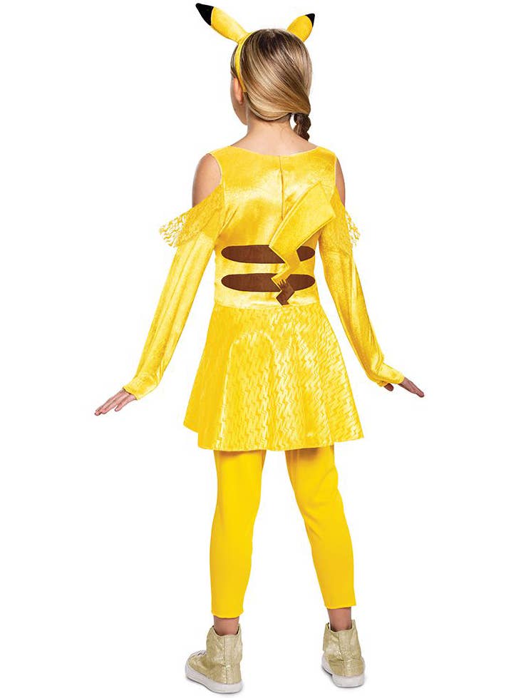 Girls Pikachu Costume - Back Image