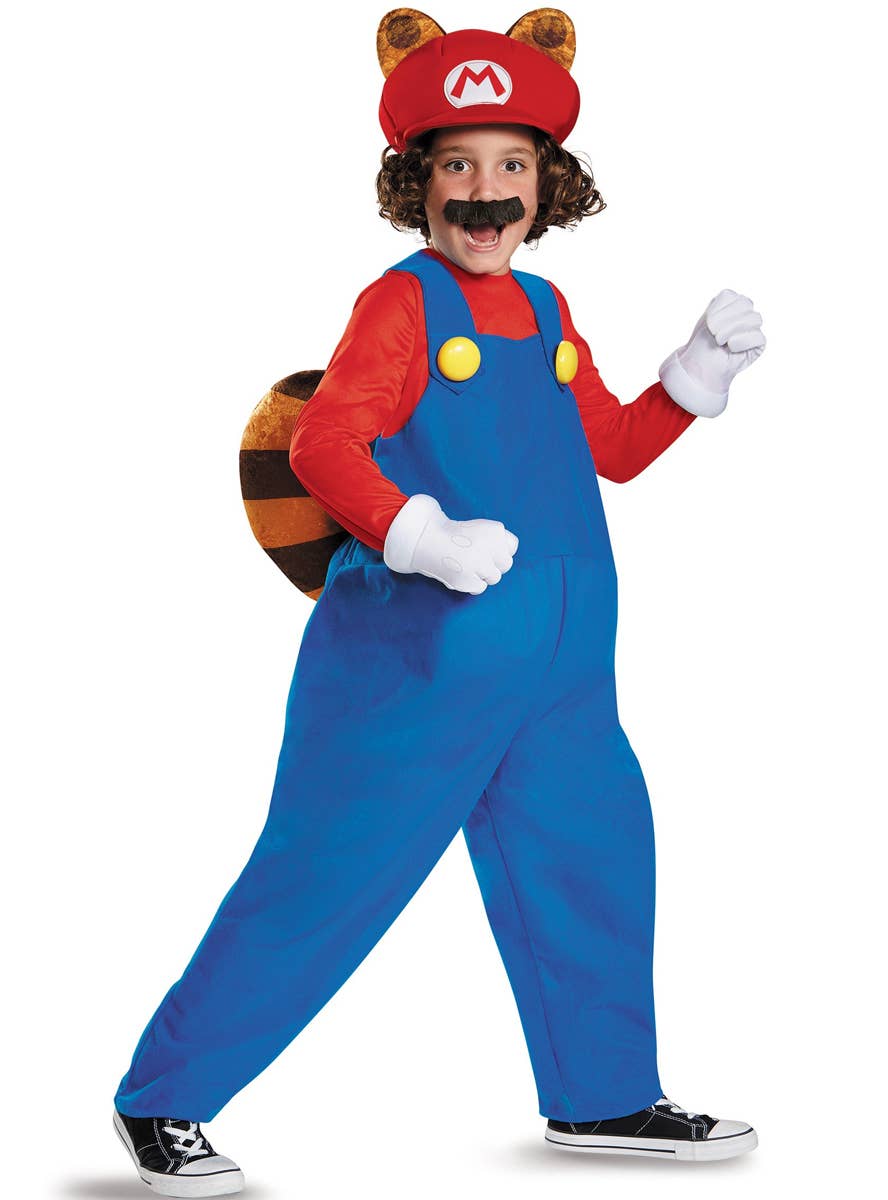 Raccoon Mario Deluxe Boys Costume - Front Image