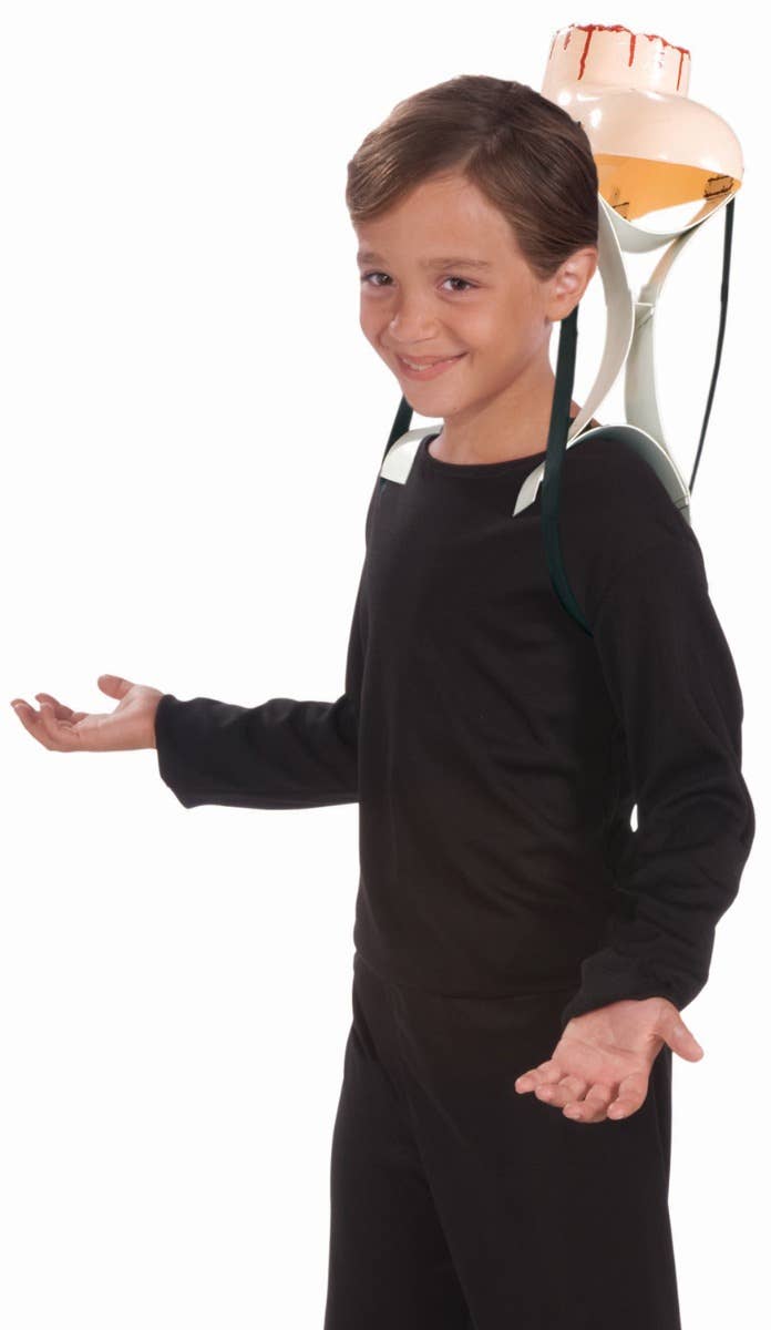 Headless Boy's Black Halloween Costume Harness View