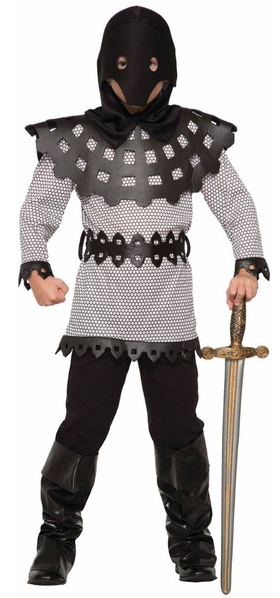 Boys Medieval Knight Halloween Fancy Dress Costume Main Image