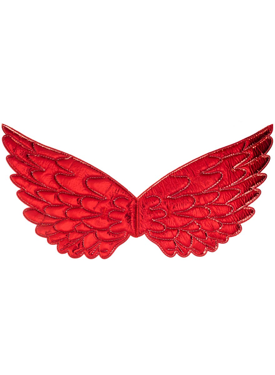 Metallic Red Angel Costume Wings