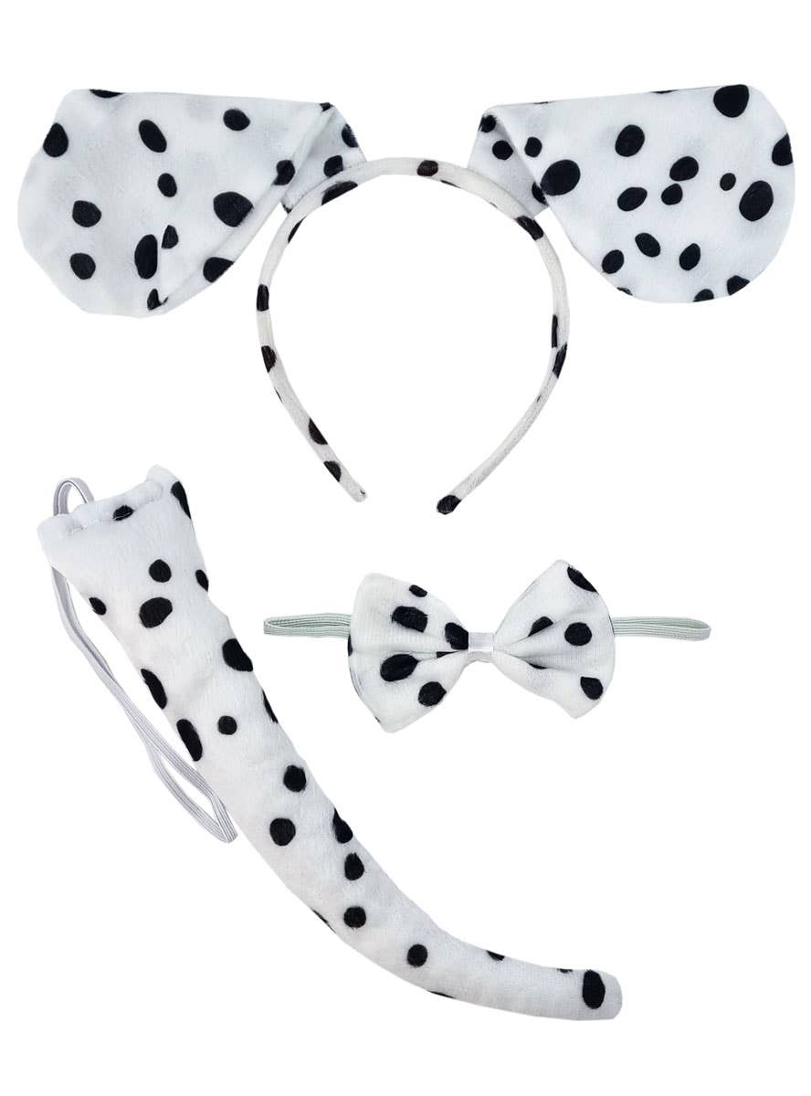 Kid's Dalmatian Puppy Headband, Bow Tie and Tail Accessory Set