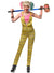 Teen Girl's Birds of Prey Harley Quinn Yellow Overalls Costume Main Image