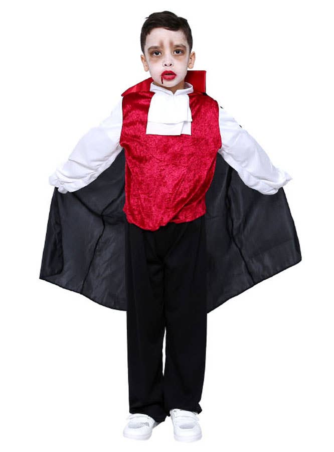 Alternative Image of Red and Black Vampire Count Costume for Boys
