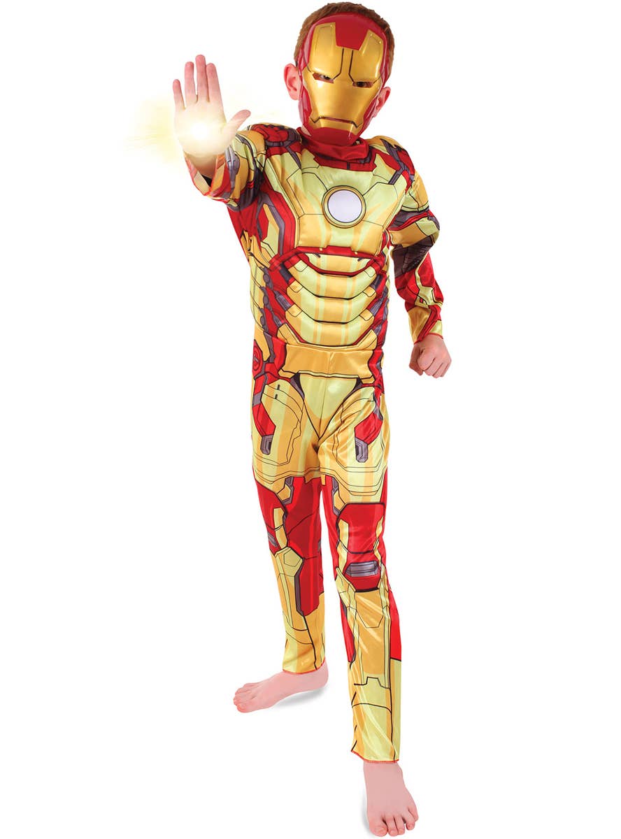 Boy's Iron Man Marvel Superhero Costume Main View